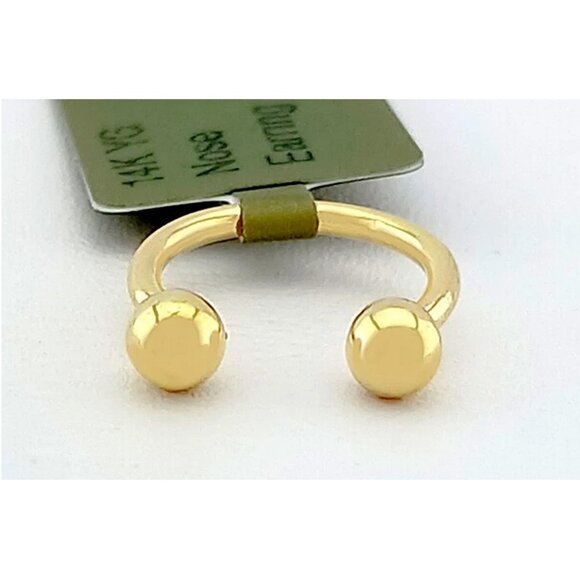 Solid Nose Ring 14k Yellow Gold